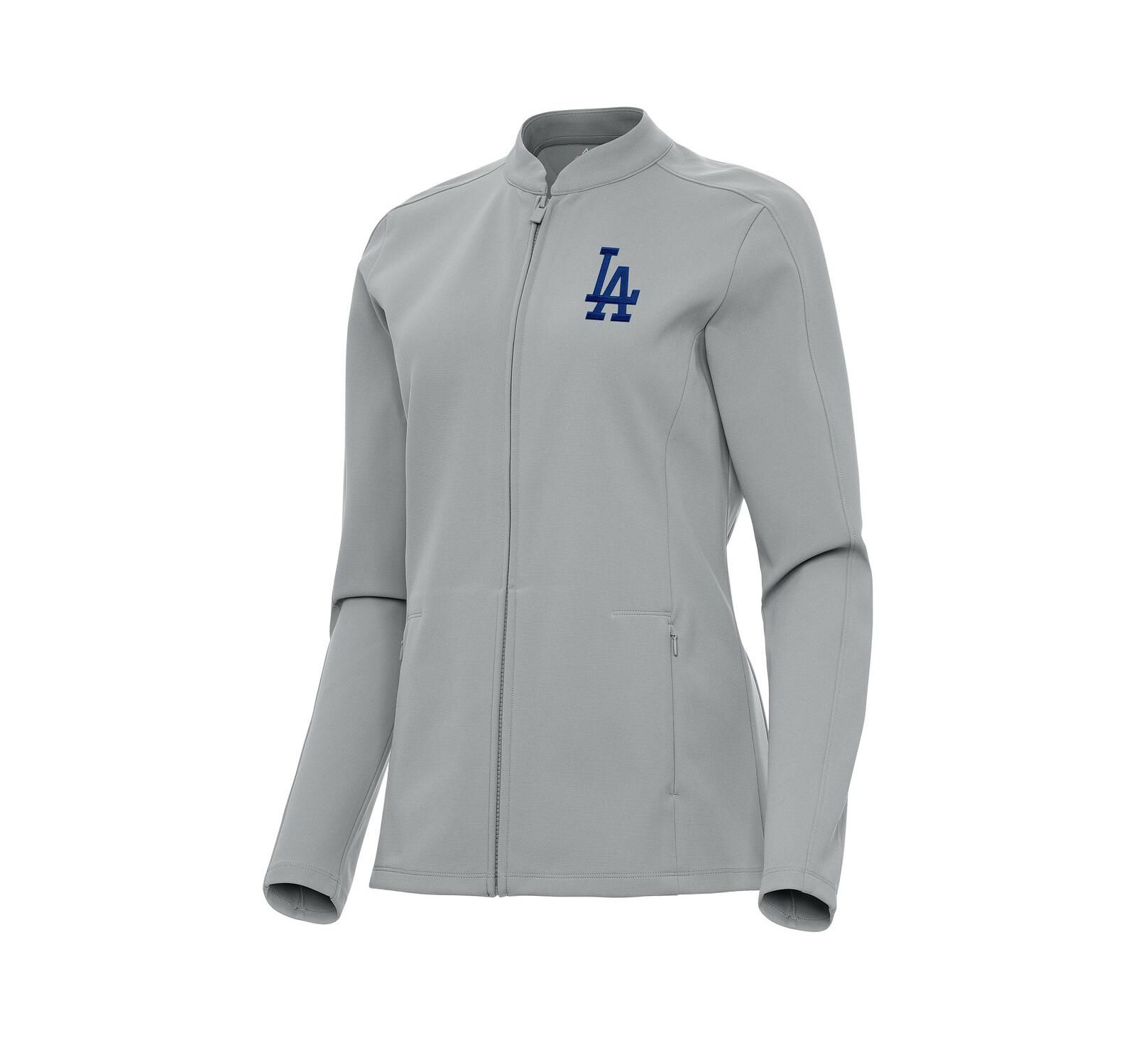 Женская куртка Antigua Los Angeles Dodgers Regard, серая, на молнии
