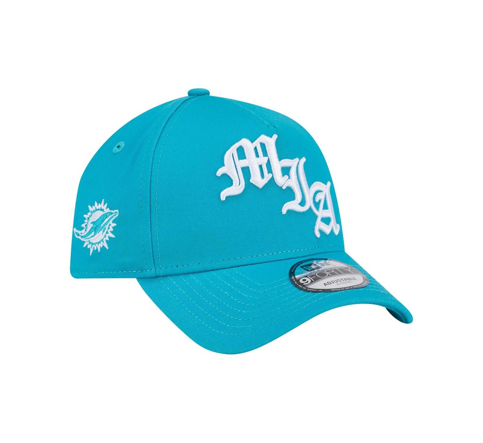 New Era Men's Aqua Miami Dolphins Mystic 9FORTY A-Frame Adjustable Hat