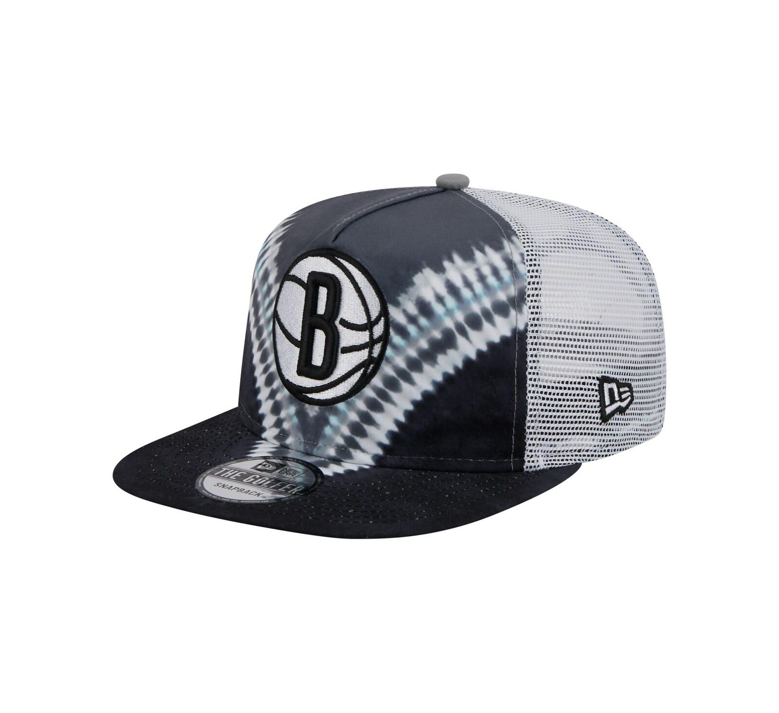 New Era Мужская кепка Brooklyn Nets Throwback Dye Golfer Snapback Black/Gray