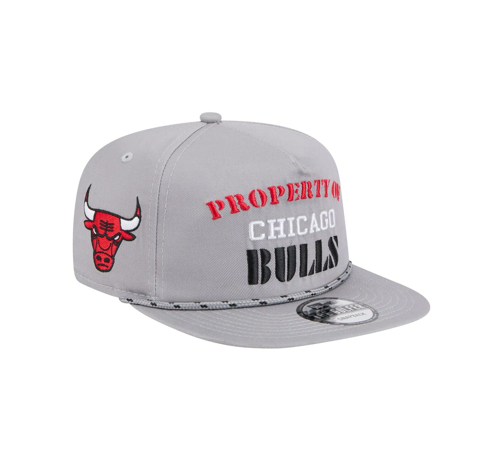 New Era Men's Gray Chicago Bulls Throwback Property Of Golfer Snapback Hat