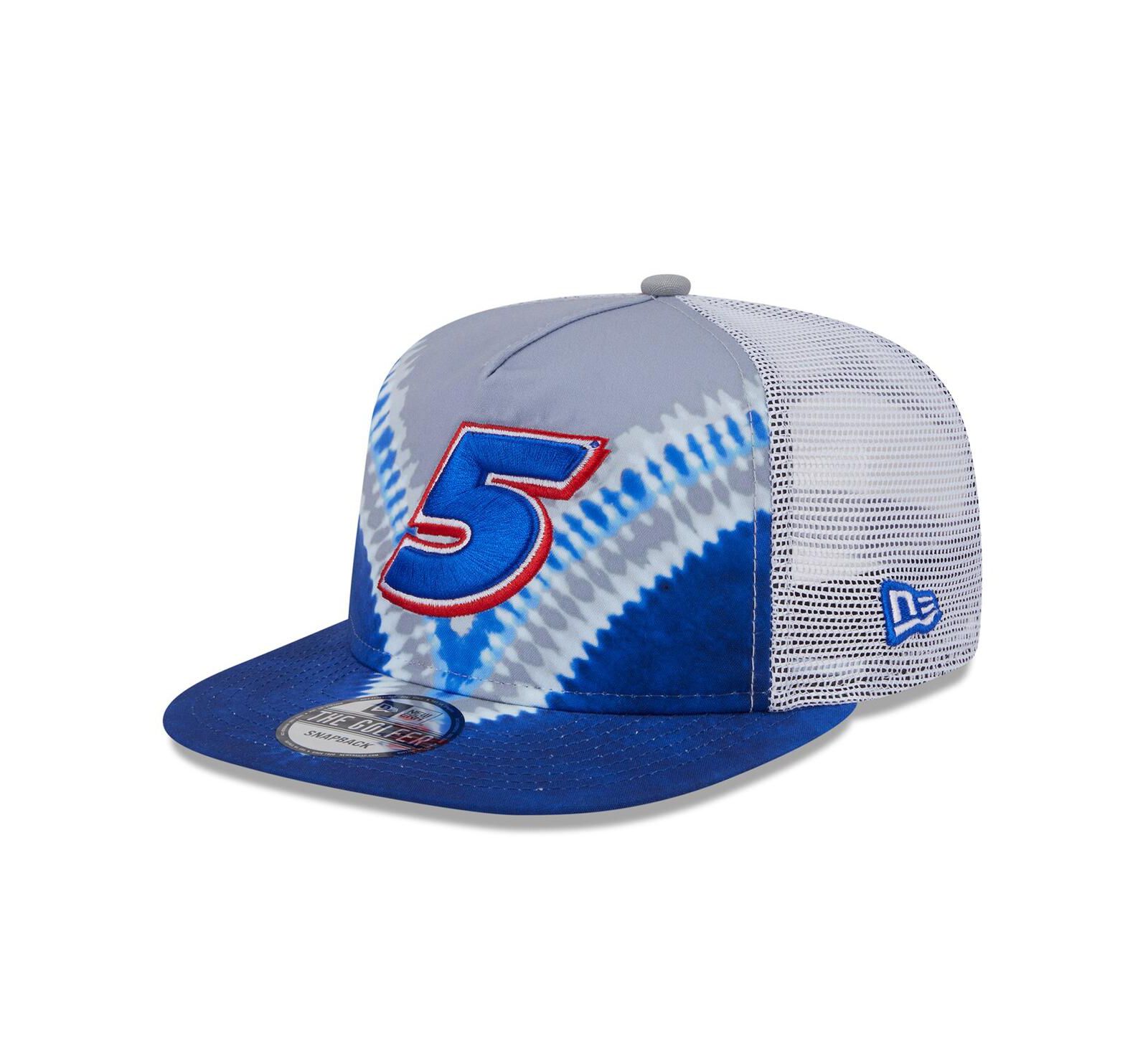 Мужская кепка New Era Kyle Larson Golfer Tie-Dye Snapback, синяя