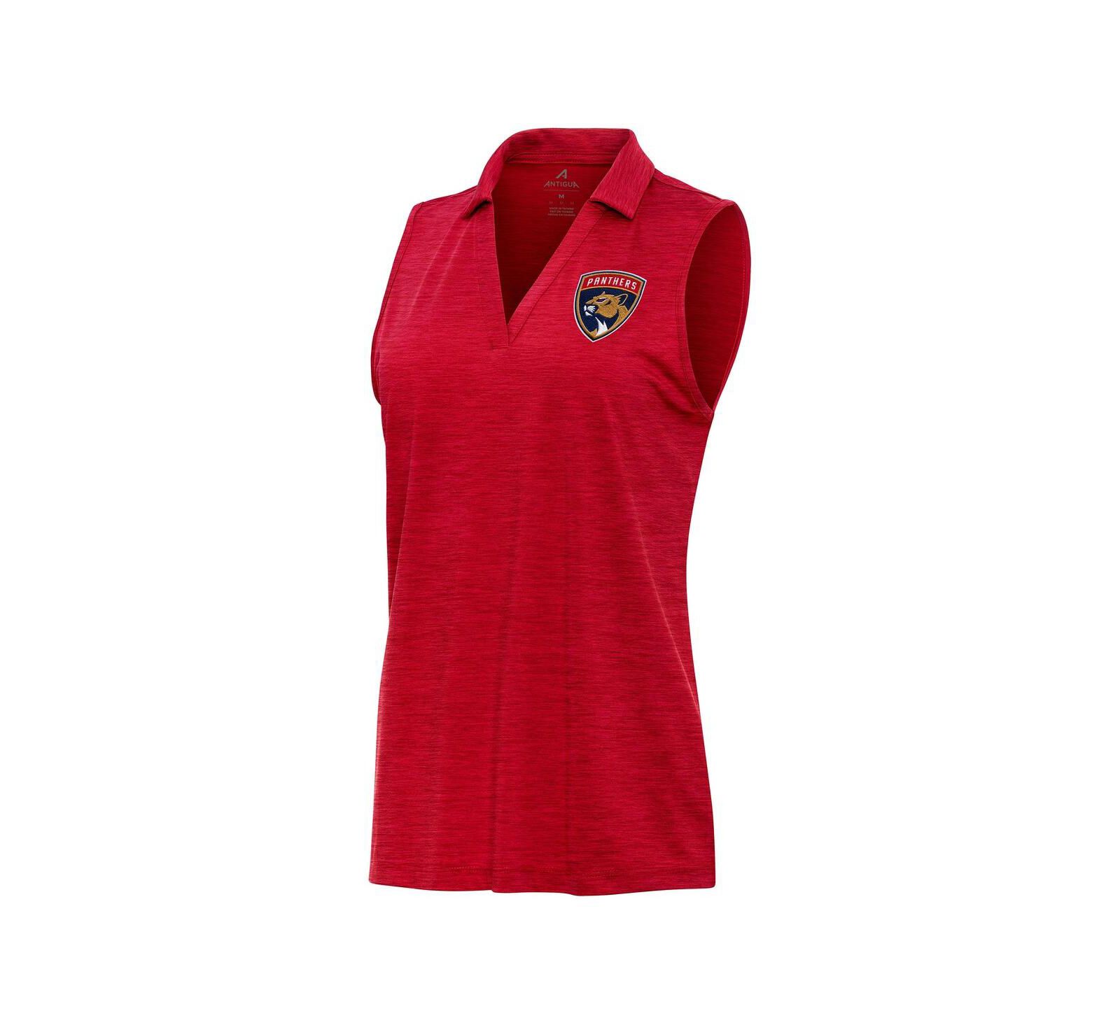 Женская трикотажная рубашка-поло Antigua Florida Panthers Sleeveless V-Neck, красная