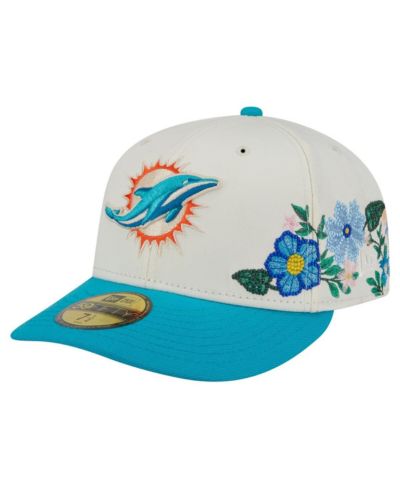 Мужская кепка New Era Miami Dolphins Tonal Floral 59FIFTY, Cream/Aqua