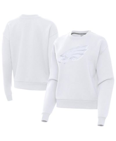 Antigua Женская белая толстовка Philadelphia Eagles Victory Pullover