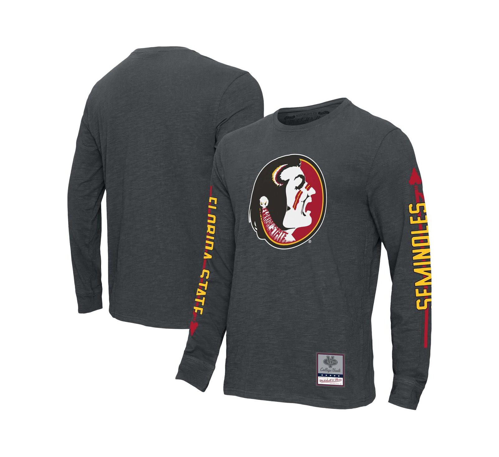 Мужская футболка Mitchell & Ness Charcoal Florida State Seminoles Team Pride Long Sleeve
