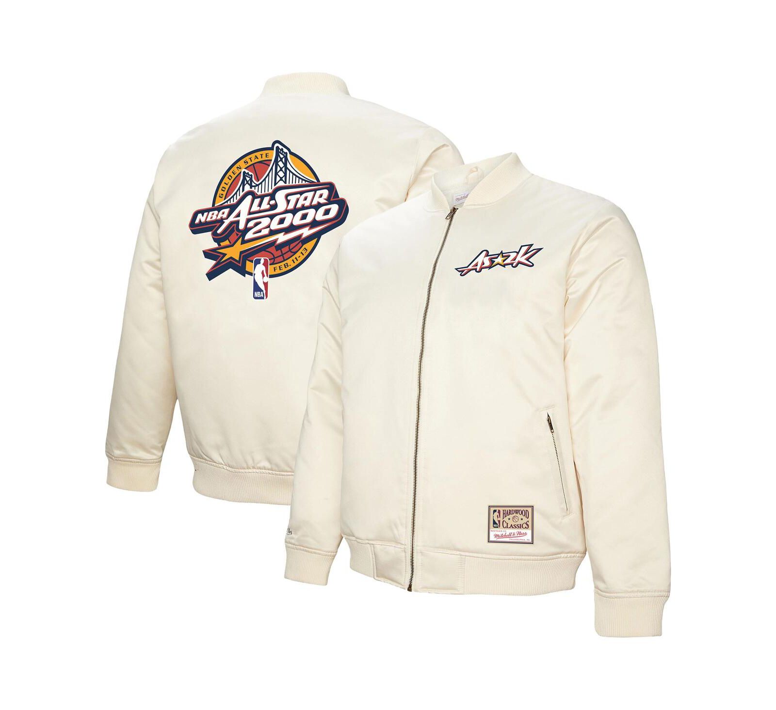 Mitchell & Ness Men's Cream 2000 NBA All-Star Game Full-Zip Satin Jacket