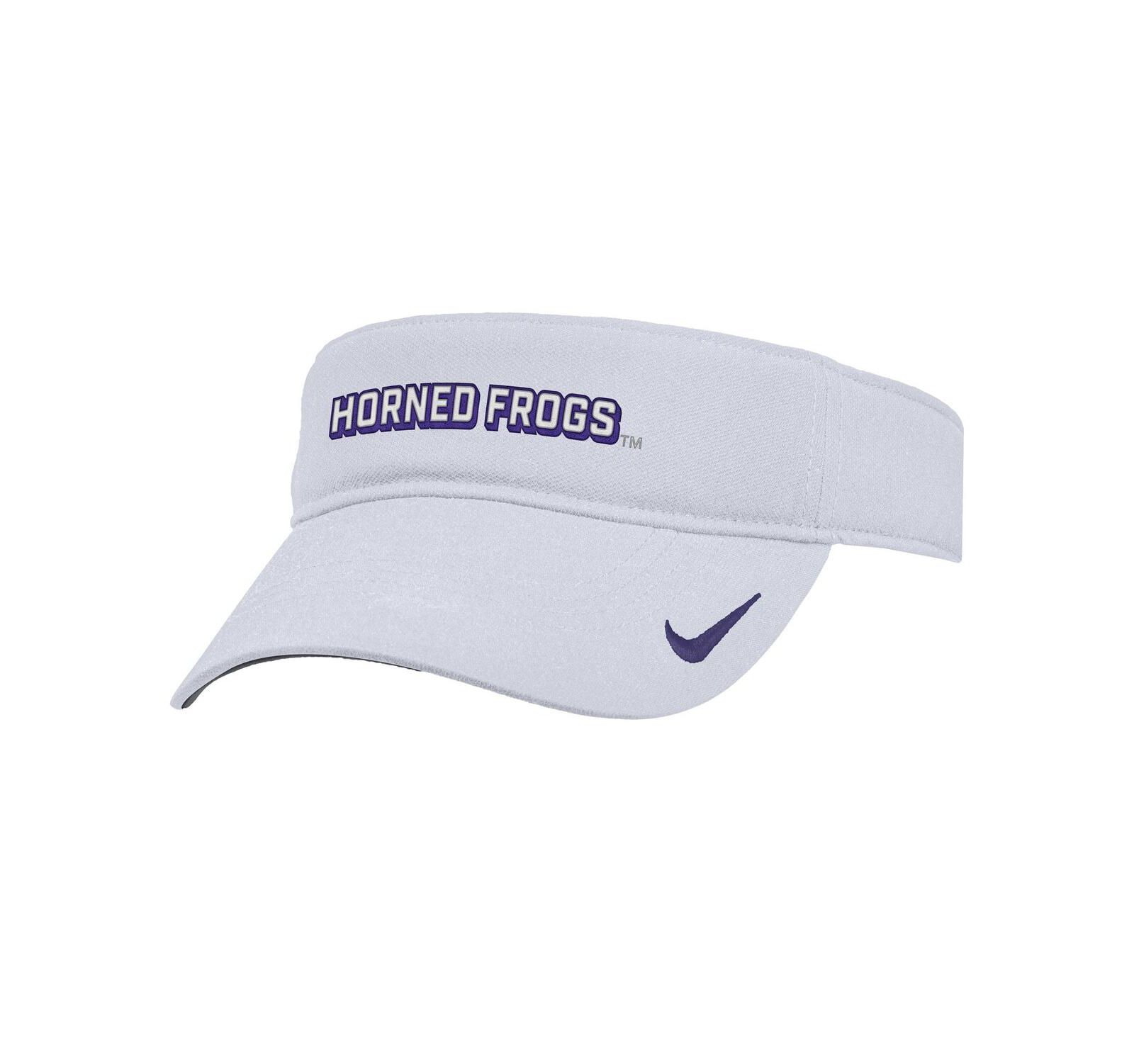 Мужская регулируемая козырьковая кепка Nike White TCU Horned Frogs 2025 On-Field Ace Performance