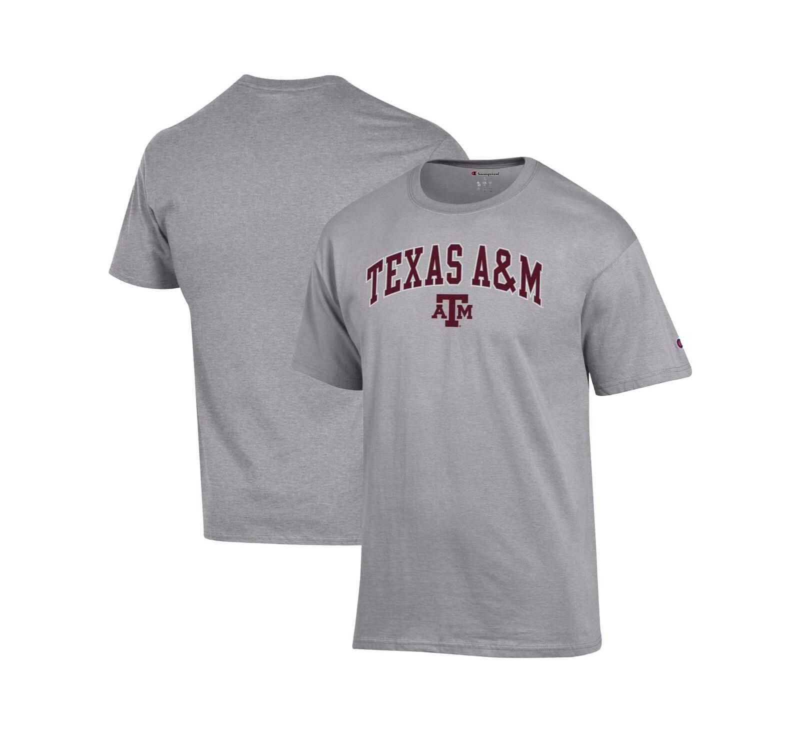 Champion Men's Heather Gray Texas A&M Aggies Arch Over Logo T-Shirt