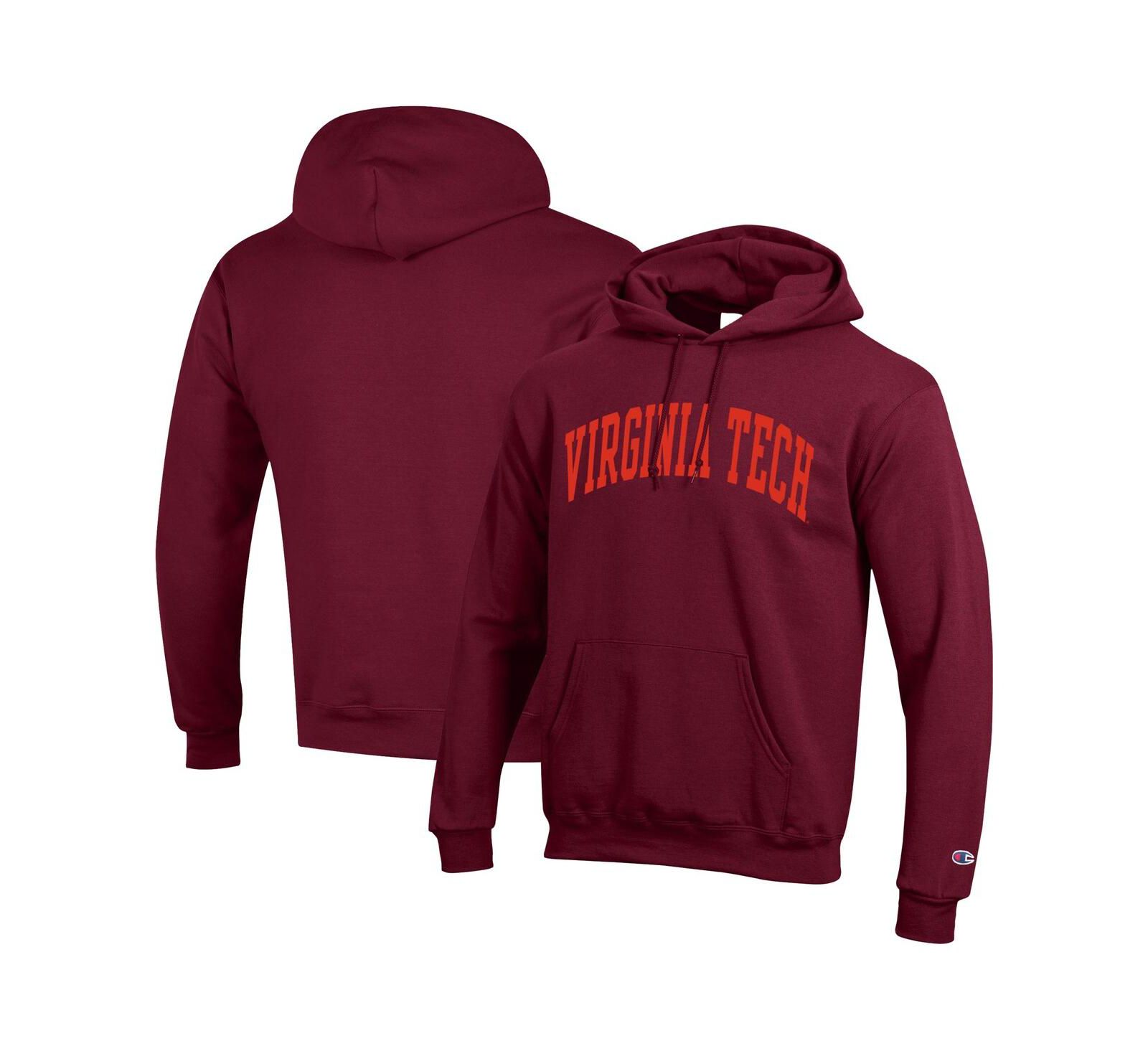 Champion Men's Maroon Virginia Tech Hokies Basic Arch Fleece Pullover Hoodie