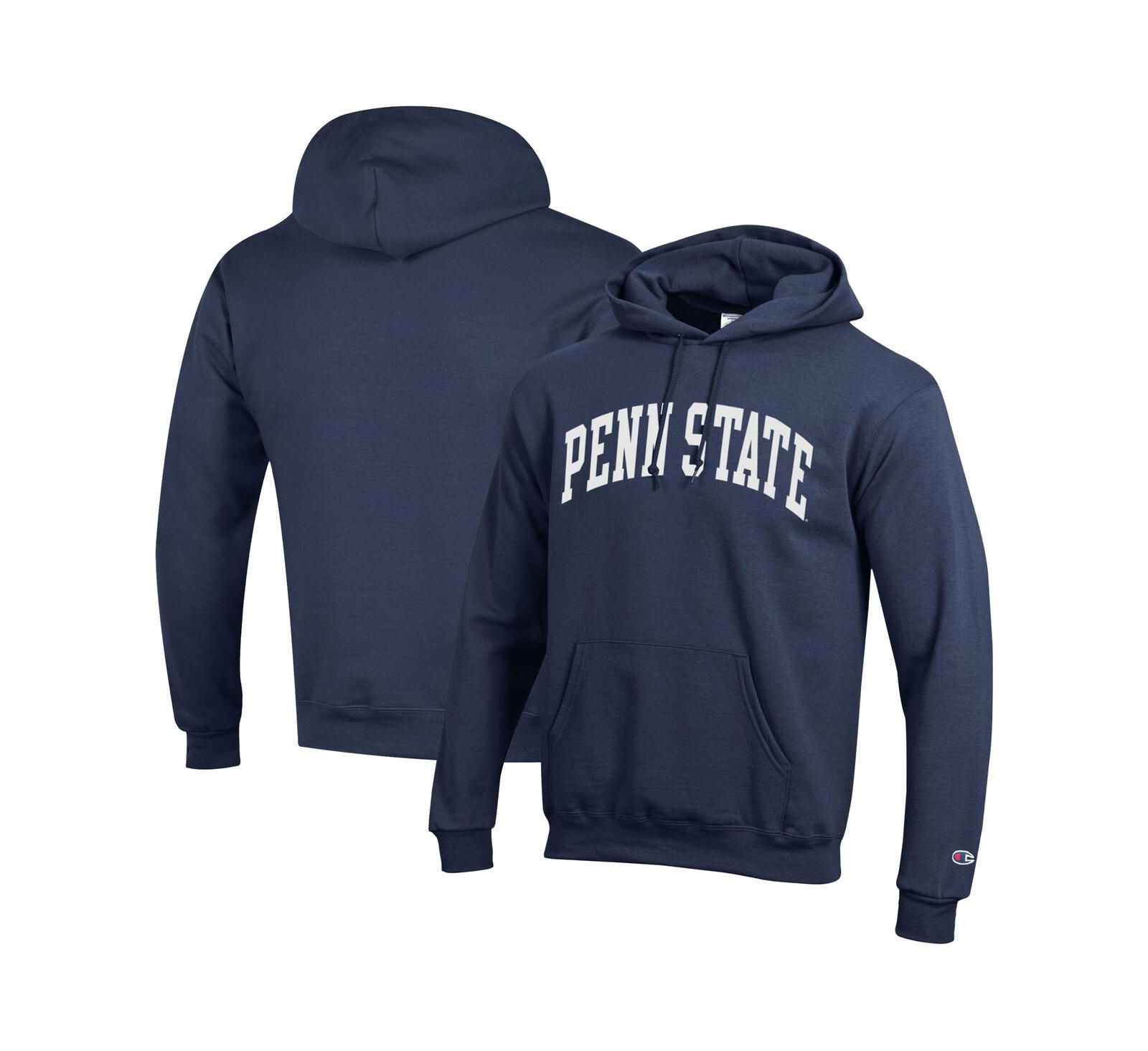 Champion Мужское худи Penn State Nittany Lions Basic Arch Fleece, темно-синее