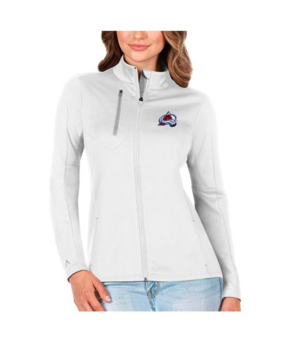 Женская куртка Antigua White/Silver Colorado Avalanche Generation Full-Zip Pullover