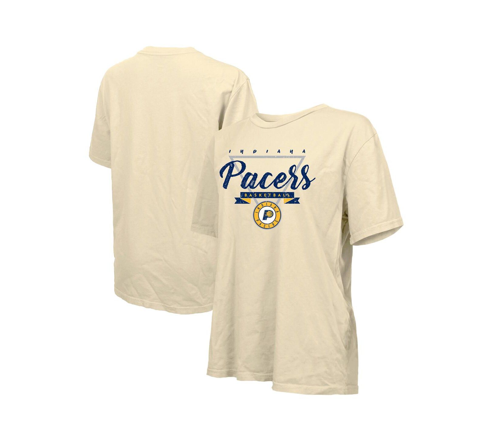 Женская оверсайз футболка Majestic Indiana Pacers кремового цвета