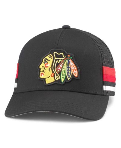 Мужская регулируемая кепка American Needle Chicago Blackhawks Hotfoot Stripes, черная