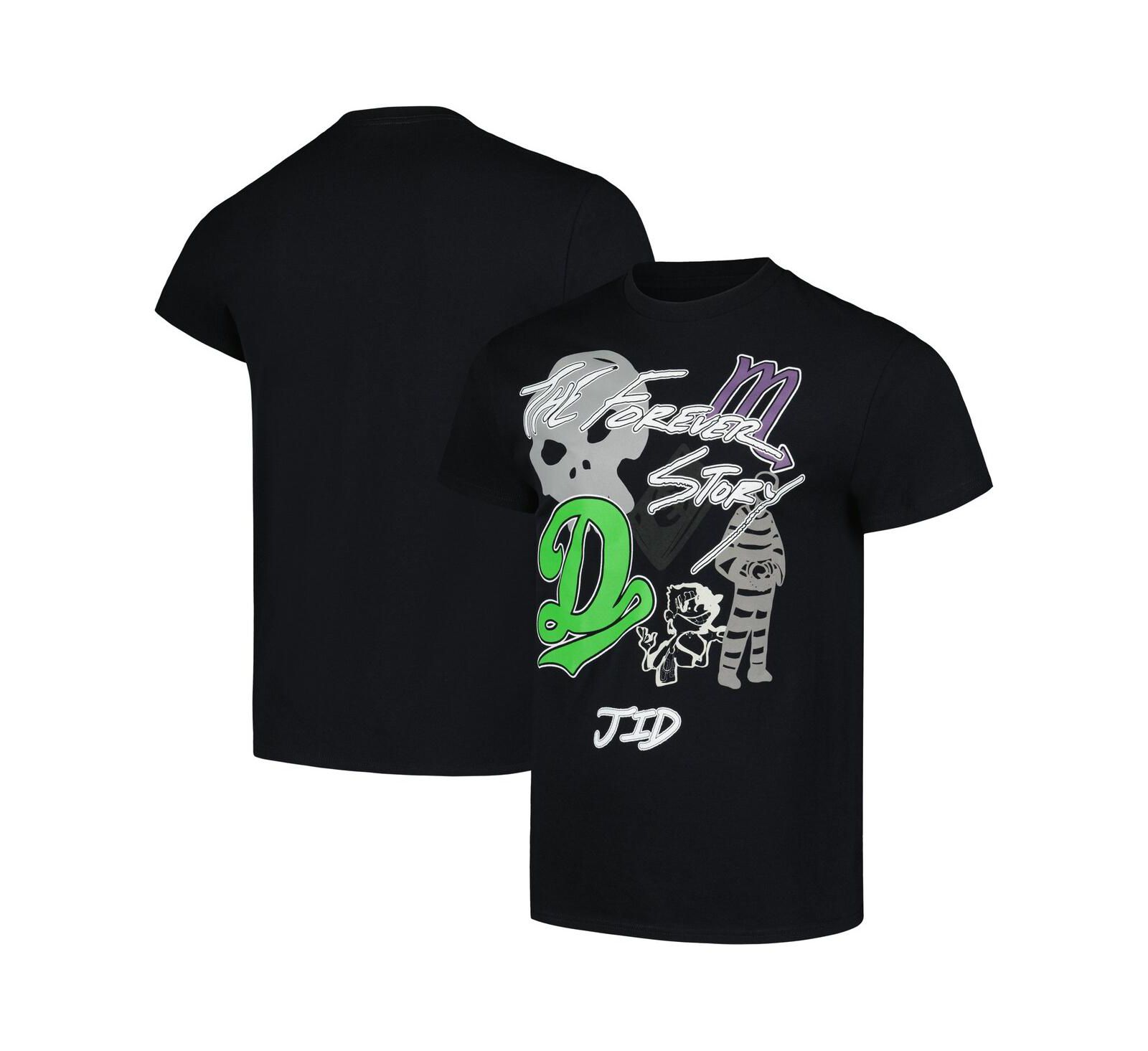 Футболка Manhead Merch JID The Forever Story черная, для мужчин и женщин