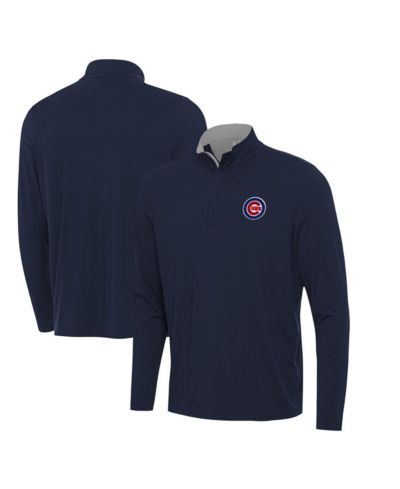 Antigua Men's Navy Chicago Cubs Content Quarter-Zip Sweatshirt