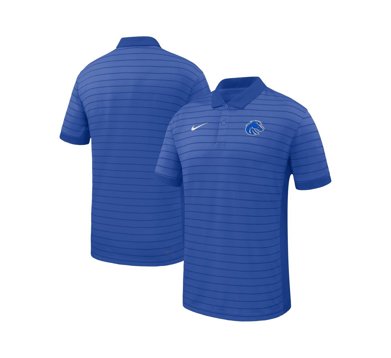 Мужская спортивная рубашка-поло Nike Royal Boise State Broncos 2025 Early Season Coaches Sideline Victory Stripe Performance