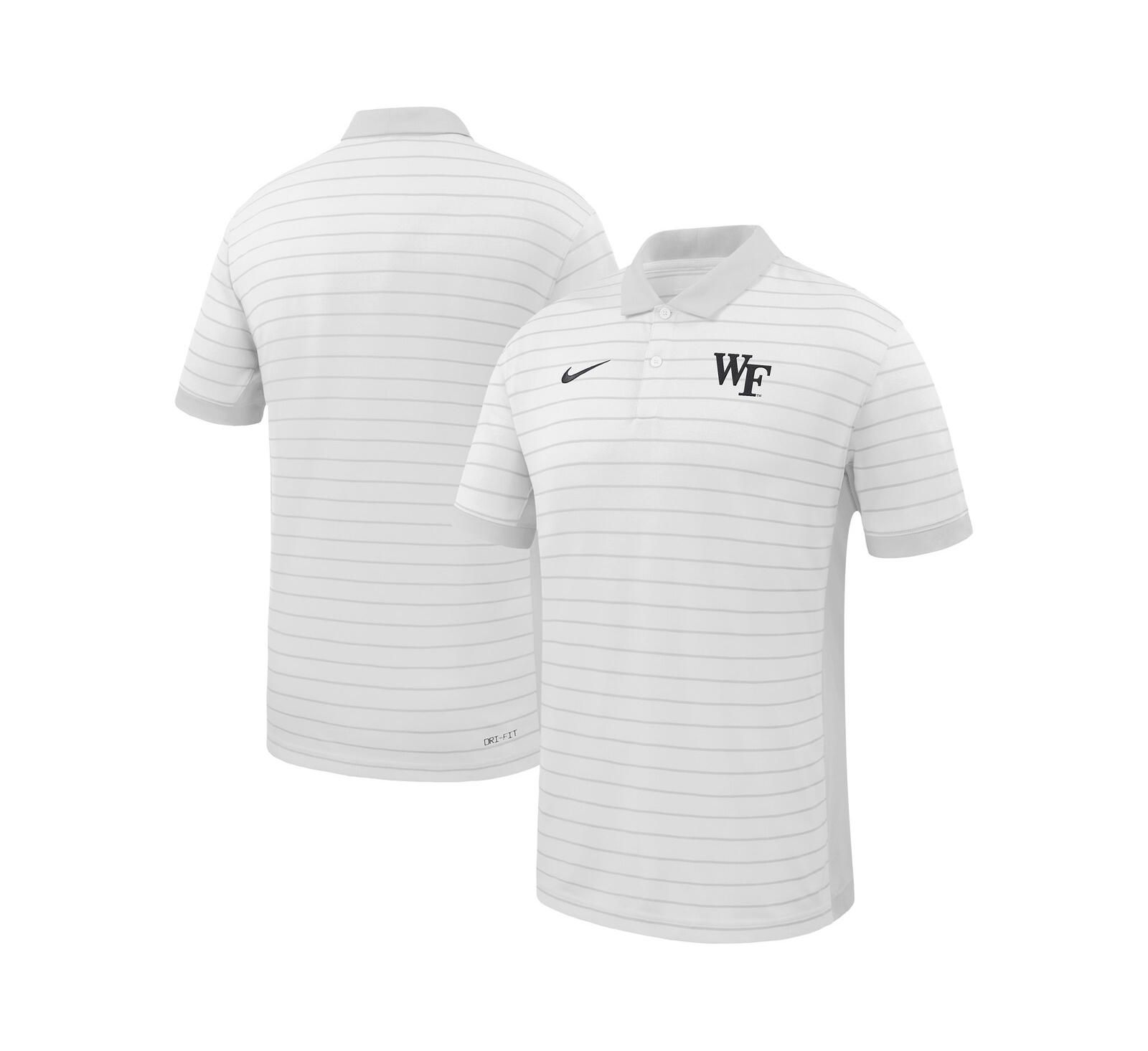 Nike Men's White Wake Forest Demon Deacons 2025 Early Season Coaches Sideline Victory Stripe Performance Polo Shirt