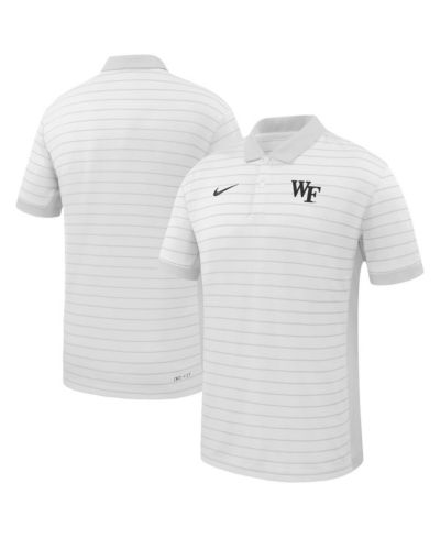 Nike Мужская белая рубашка-поло Wake Forest Demon Deacons 2025 Early Season Coaches Sideline Victory Stripe