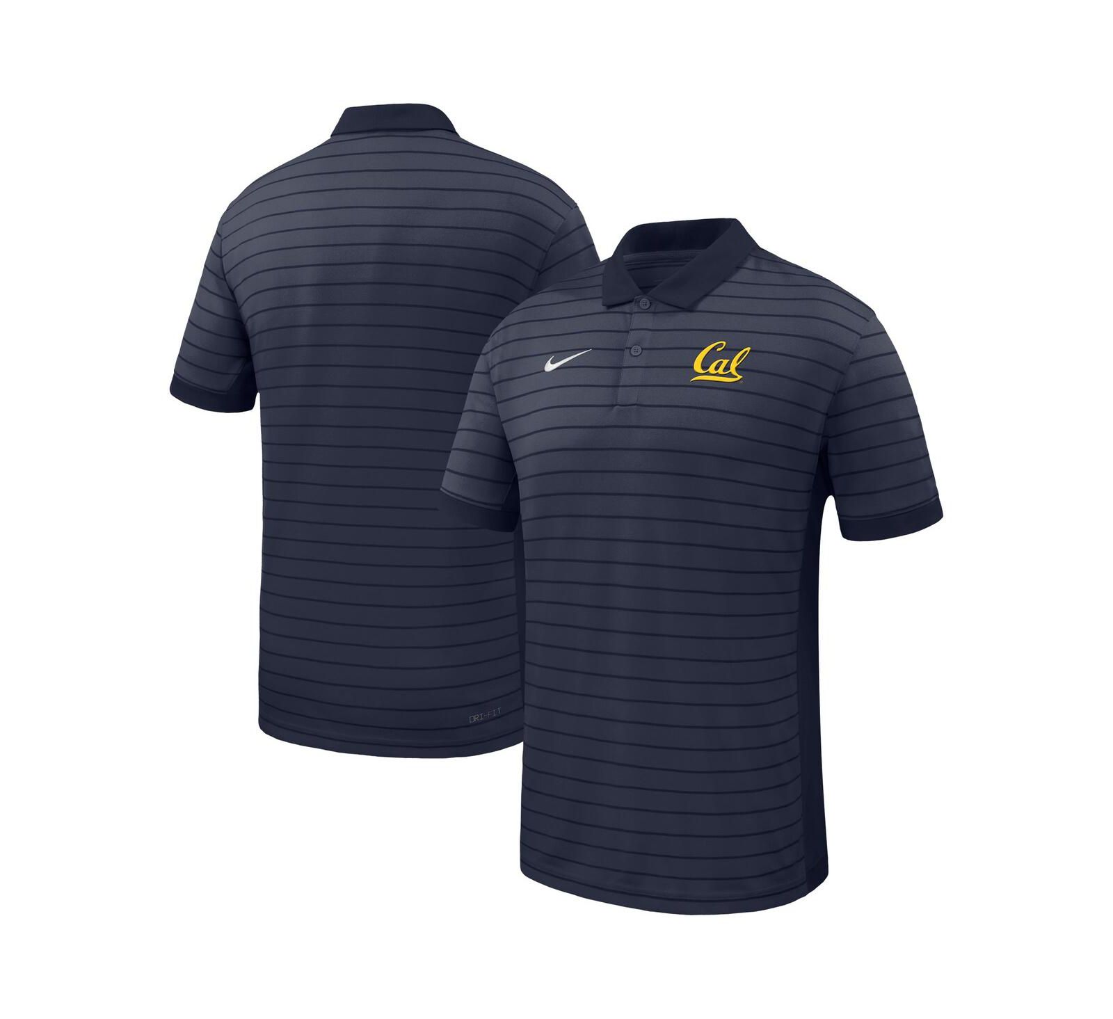 Nike Men's Navy Cal Bears 2025 Early Season Coaches Sideline Victory Stripe Performance Polo Shirt