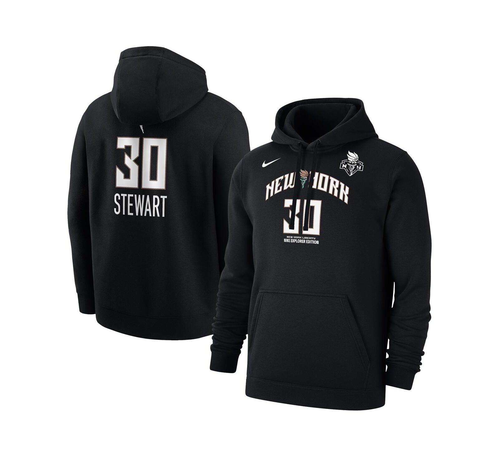 Nike Men's Breanna Stewart Black New York Liberty Explorer Edition Name & Number Pullover Hoodie