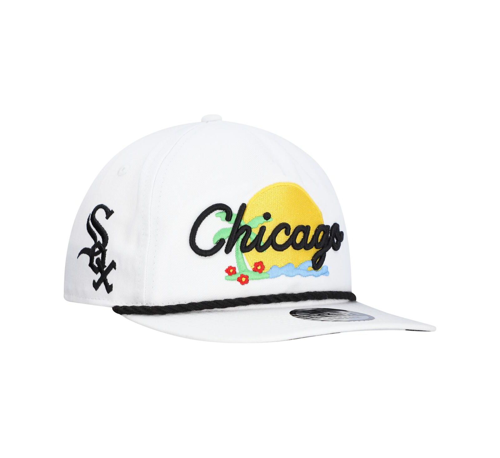 New Era Men's White Chicago White Sox Paradise Golfer Adjustable Hat