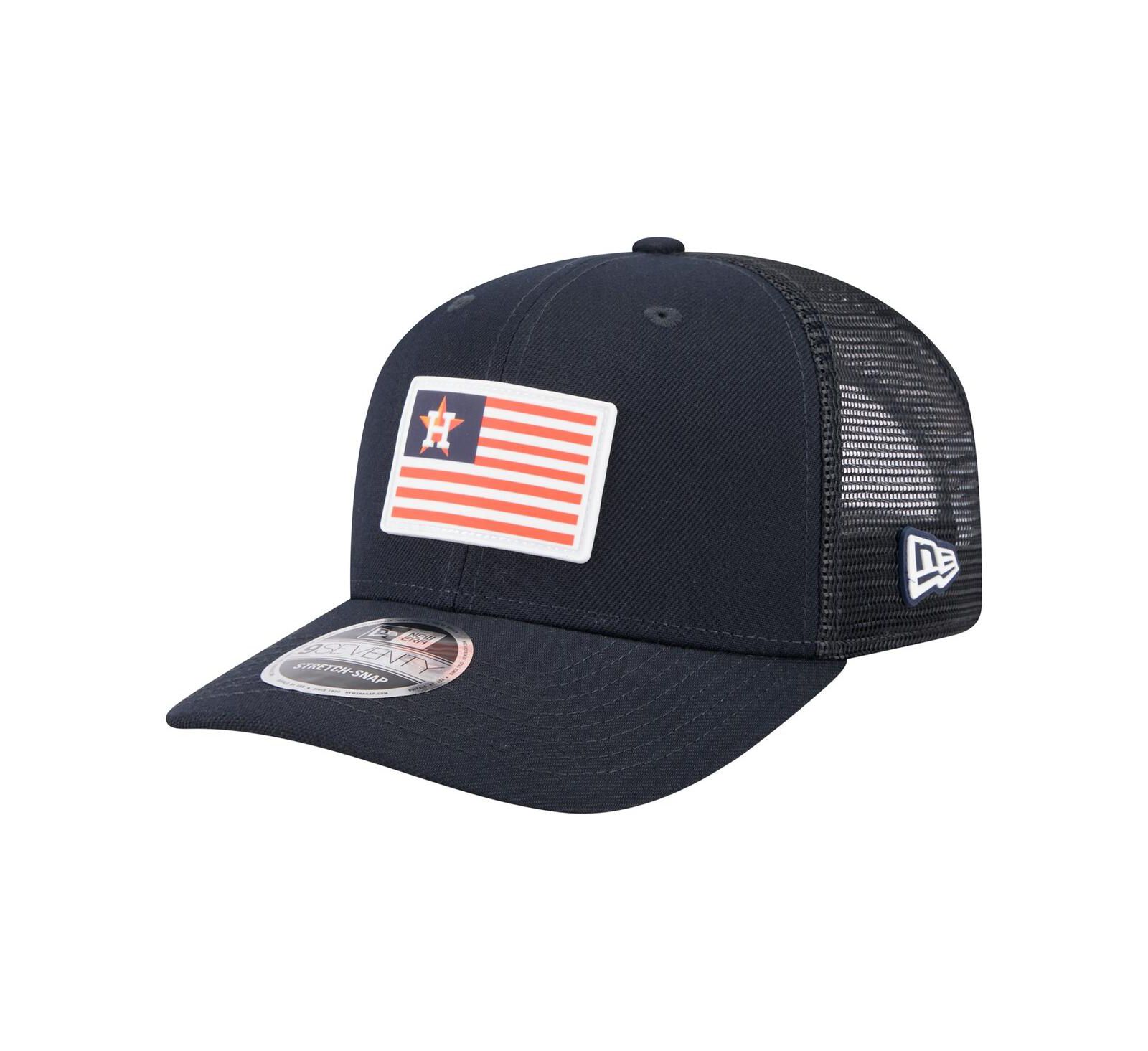 New Era Мужская кепка Houston Astros Navy Flag 9SEVENTY Stretch-Snap