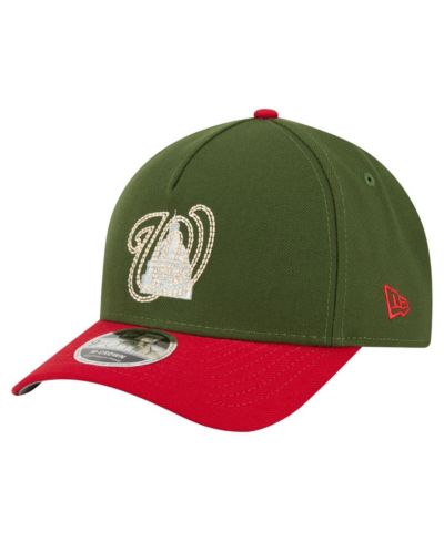 Мужская темно-зеленая кепка New Era Washington Nationals City Feature 9FORTY A-Frame, регулируемая