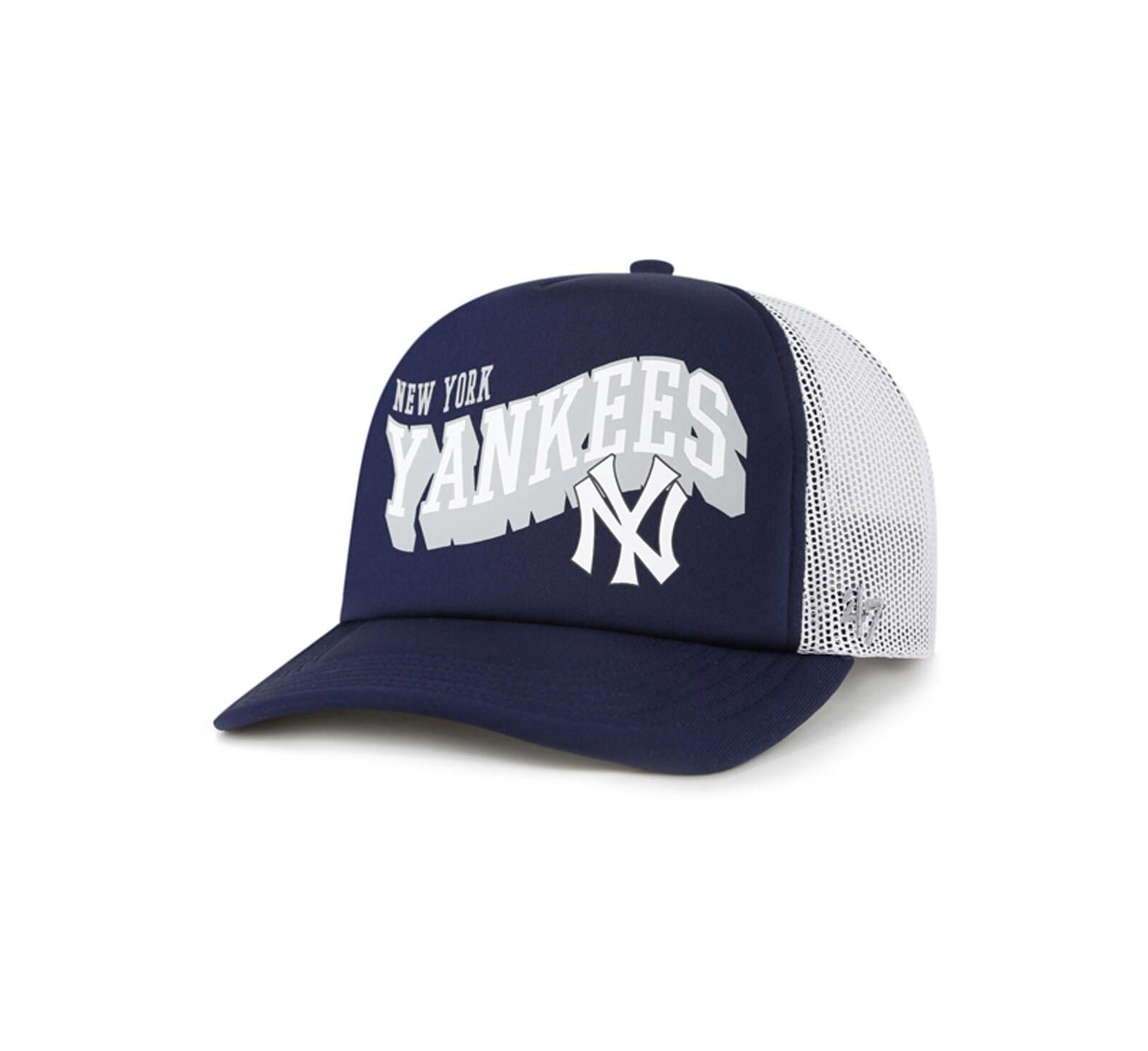 Мужская кепка '47 Brand Navy New York Yankees Meander Foam Trucker Snapback Hat