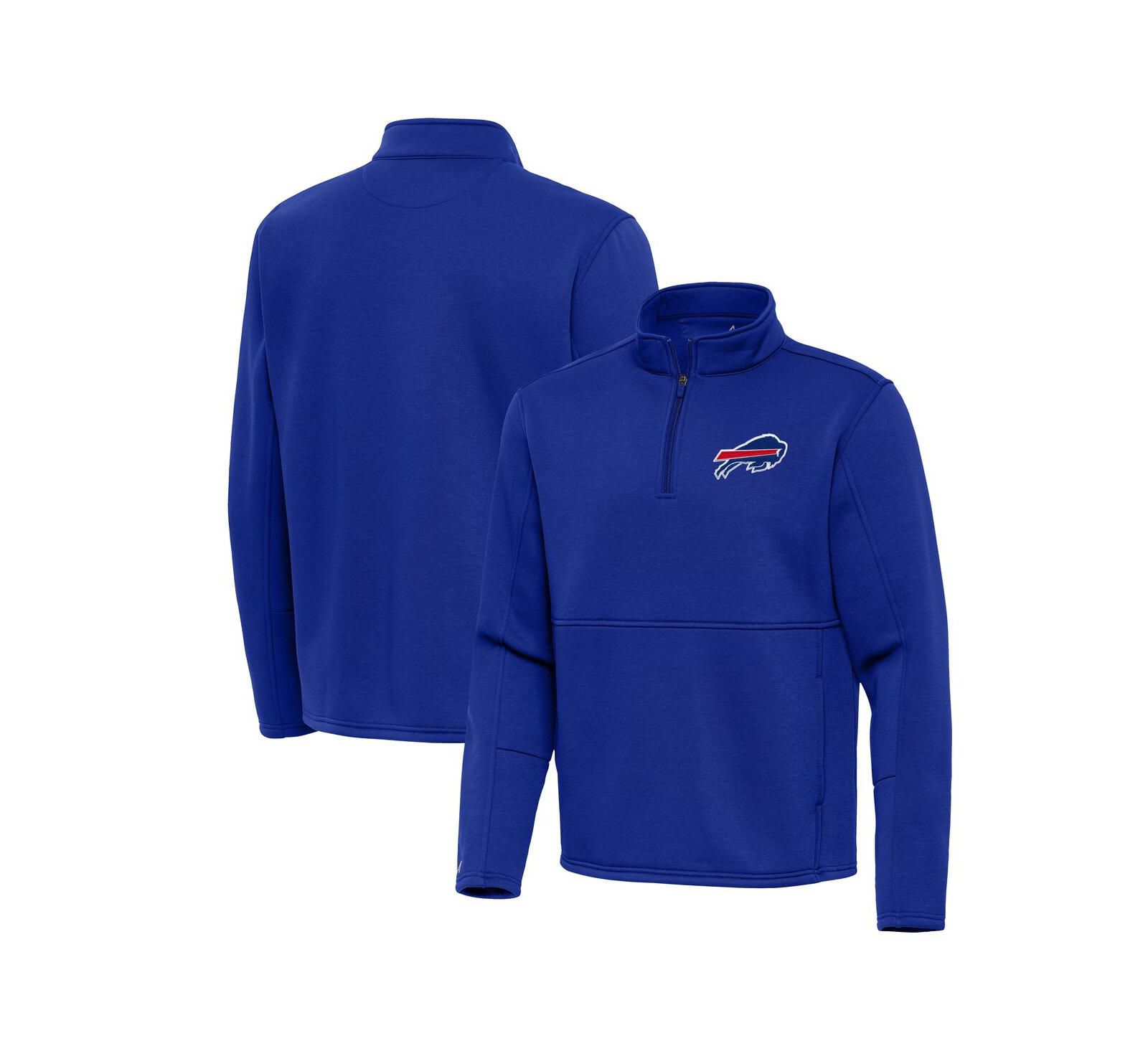 Antigua Men's Royal Buffalo Bills Twist Quarter-Zip Pullover Jacket