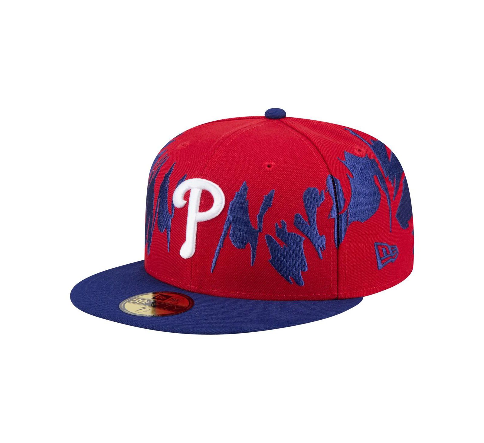 Мужская кепка New Era Red/Royal Philadelphia Phillies Retro Pattern 59FIFTY Fitted Hat