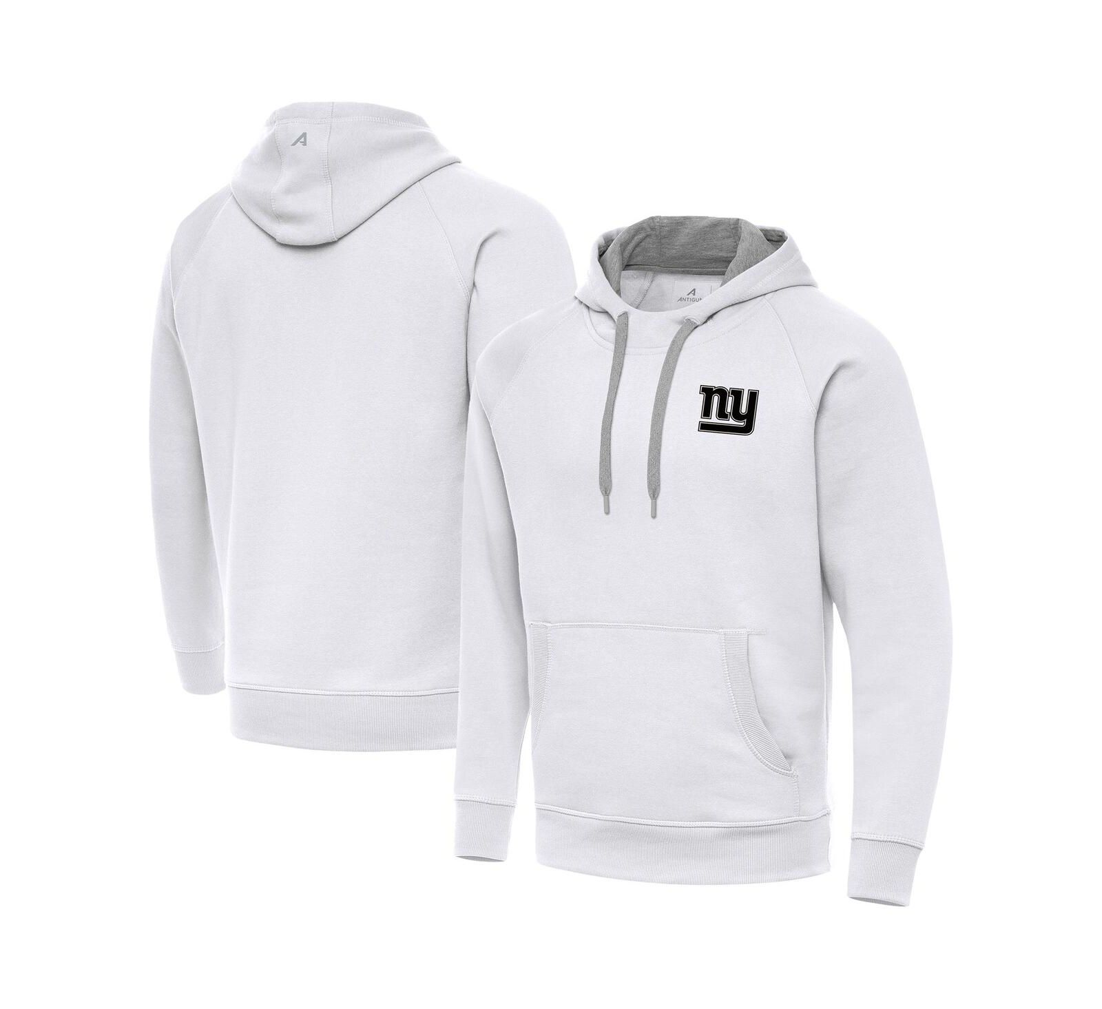 Мужская толстовка Antigua White New York Giants Brushed Carbon Victory