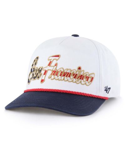 '47 Brand Men's White San Francisco Giants Patriotic Overhand Hitch Adjustable Hat
