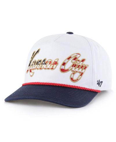 Мужская кепка '47 Brand White Kansas City Royals Patriotic Overhand Hitch Adjustable
