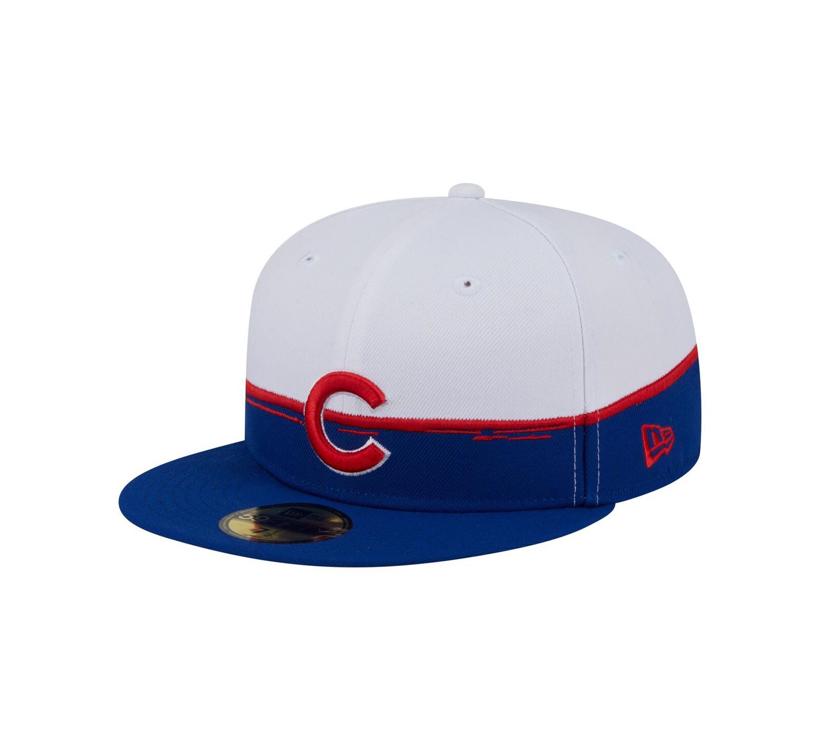 Мужская кепка New Era Royal/White Chicago Cubs Paint Stroke 59FIFTY Fitted