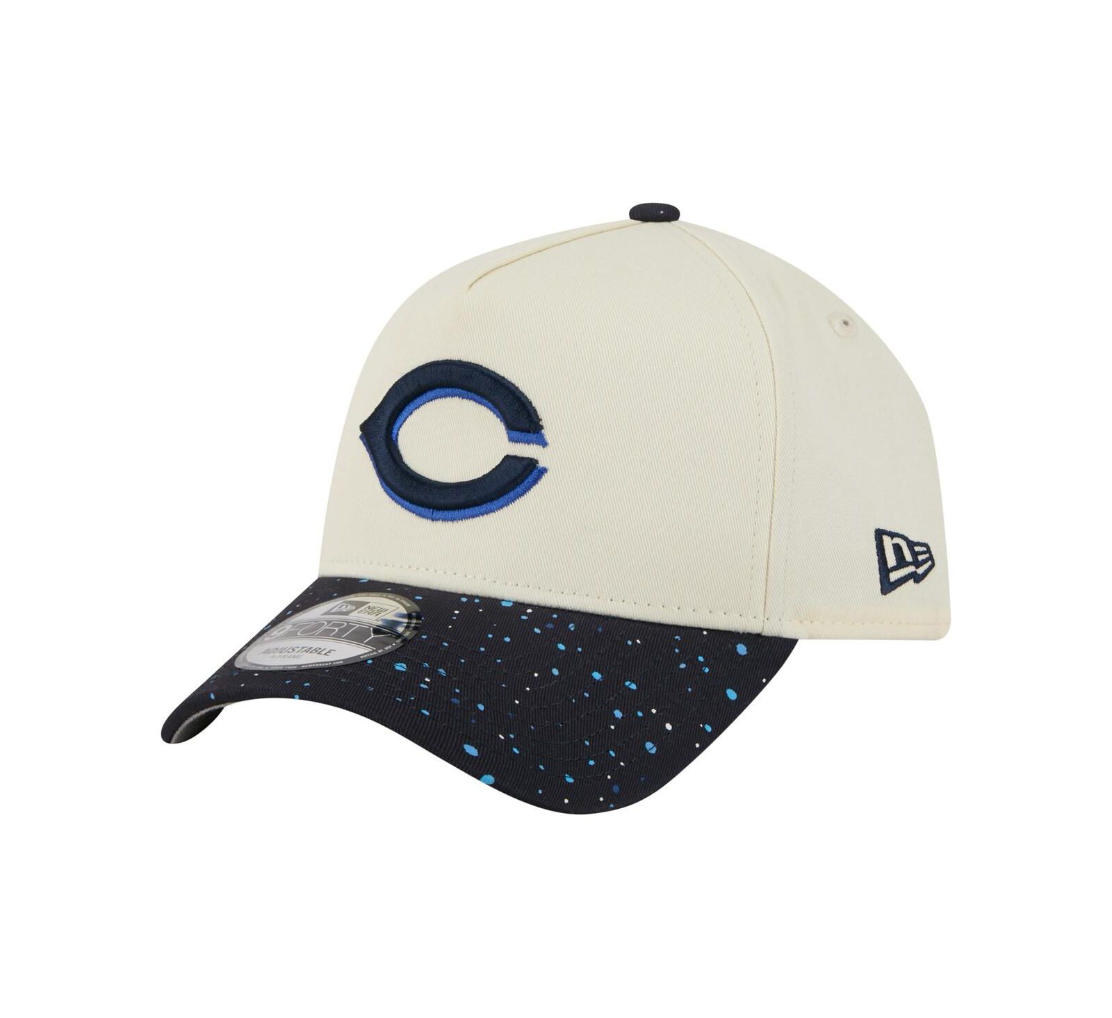New Era Men's Cream Cincinnati Reds Speckle A-Frame 9FORTY Adjustable Hat