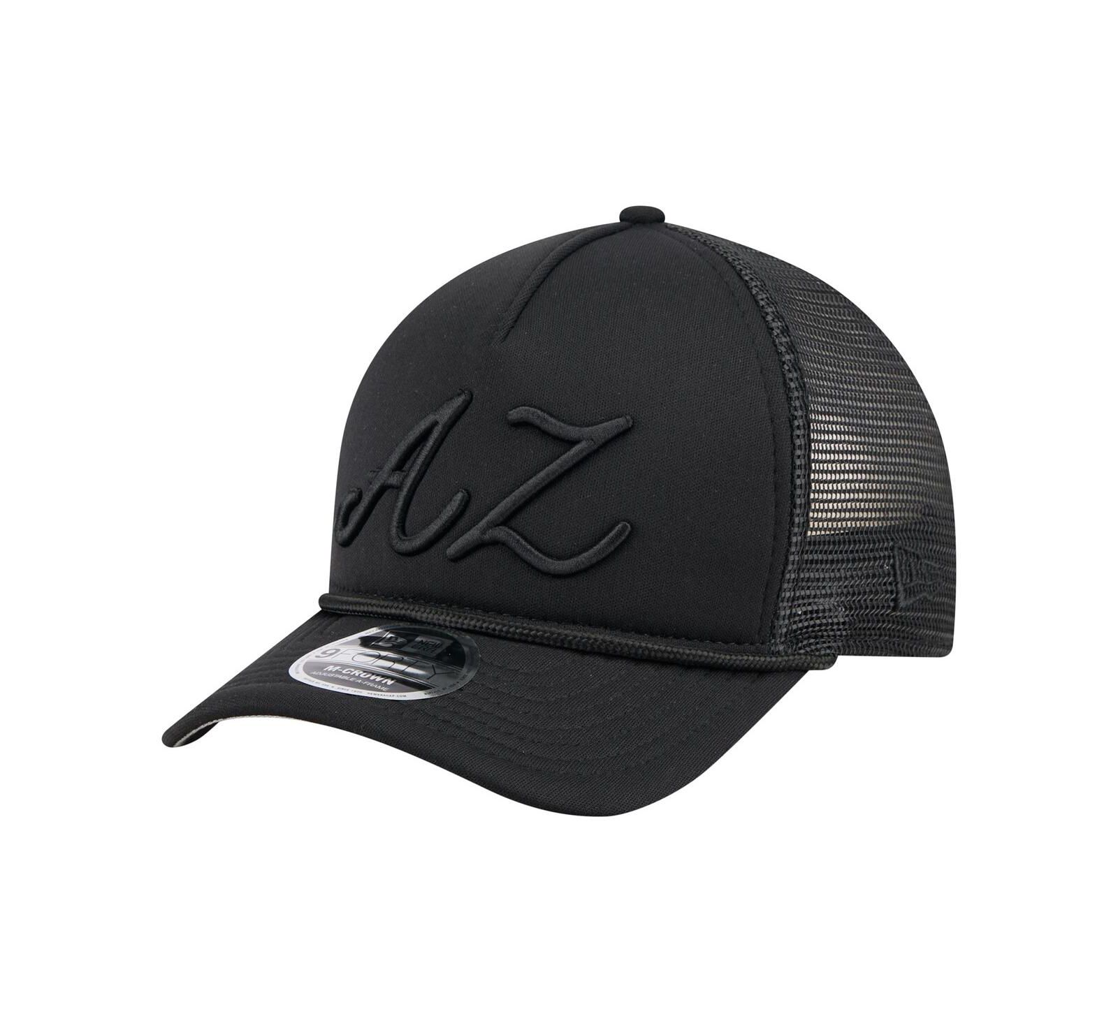 Мужская кепка New Era Black Arizona Diamondbacks City Initial 9FORTY A-Frame M-Crown Adjustable Trucker Hat