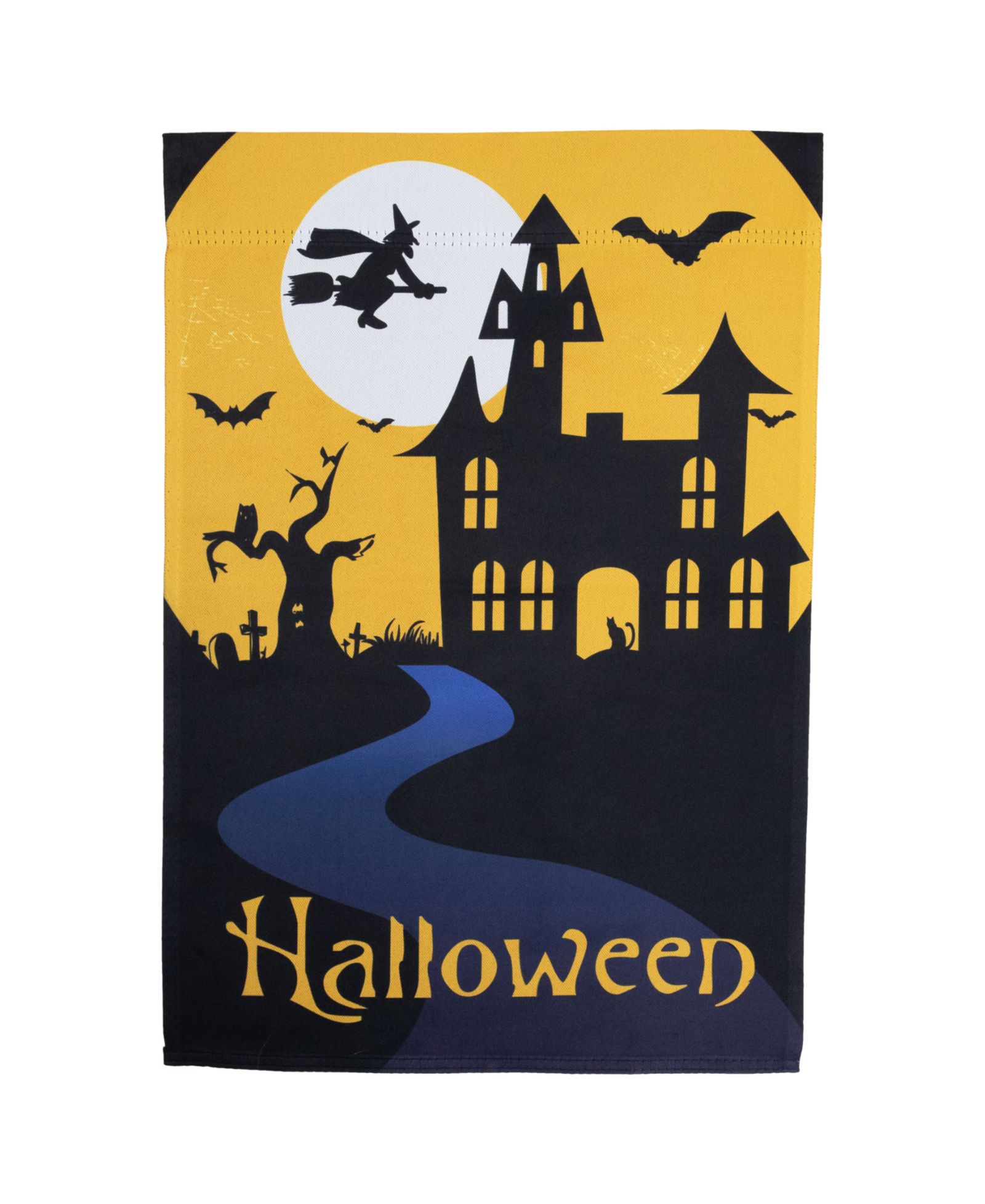Садовый флаг Northlight Haunted House с летящей ведьмой, 18" x 12.5"