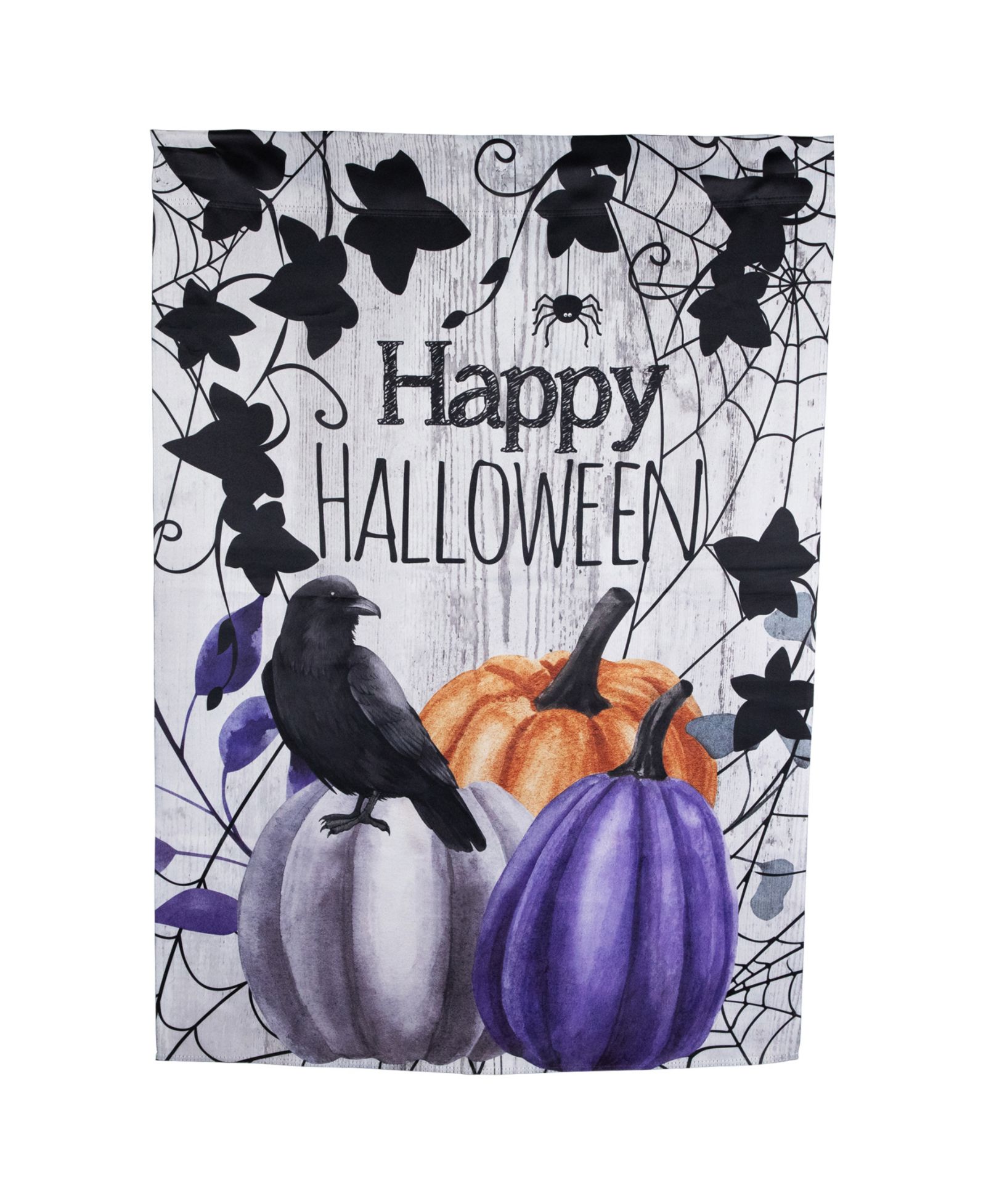 Northlight уличный флаг Happy Halloween с тыквами и вороном 40" x 28"