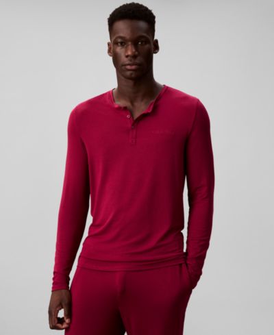 Calvin Klein Men's Henley Neck Sleep Top