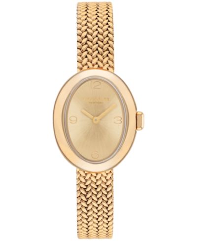 Женские часы COACH Sammy Gold Tone Stainless Steel Mesh, 22.5mm