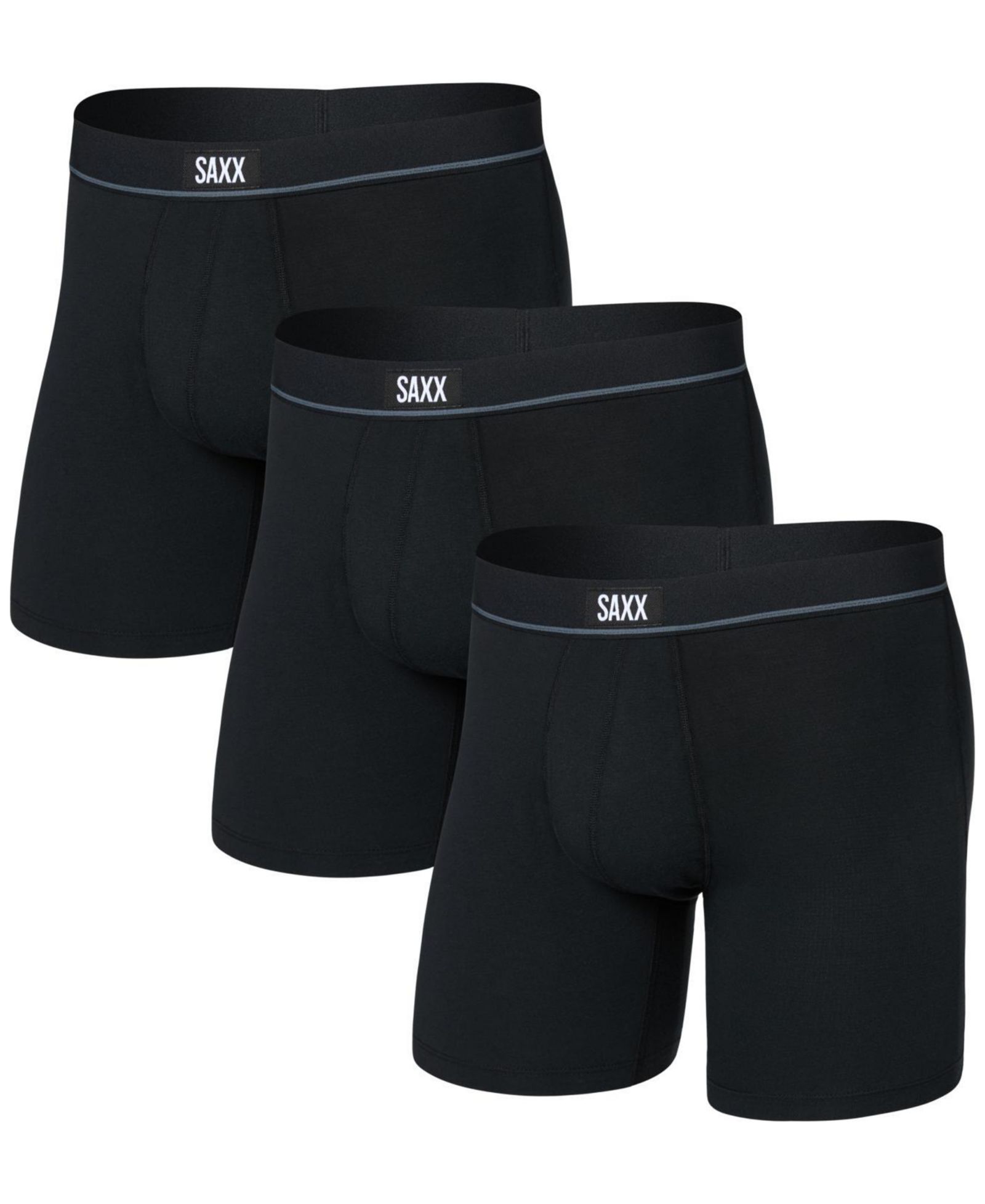 SAXX Men's 3pk. Essential Cotton Logo Boxer Briefs
