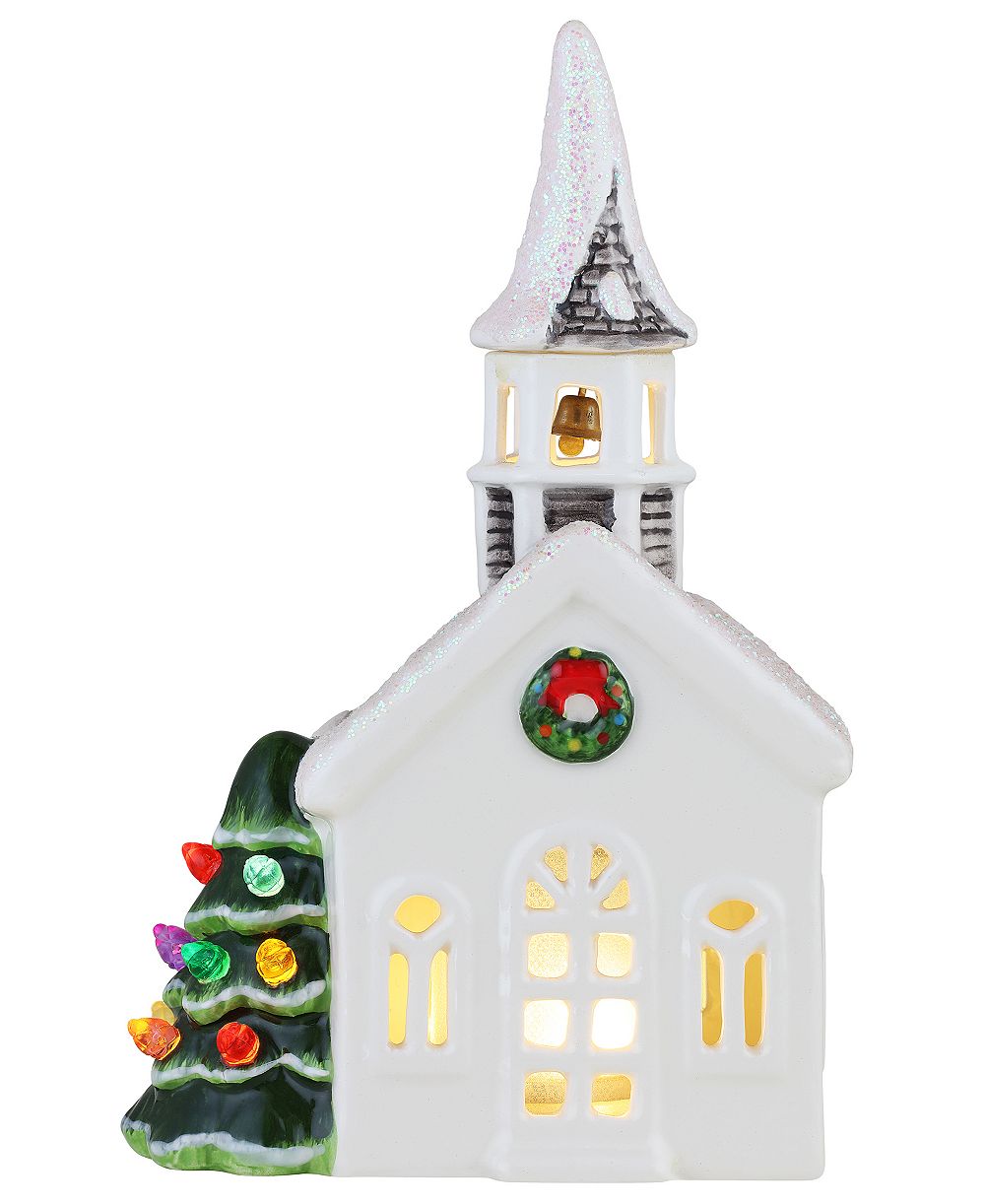 Mr. Christmas 7.3" Ностальгическая деревенская церковь