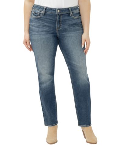 Silver Jeans Co. Джинсы Elyse Mid Rise Comfort Fit Straight Plus Size