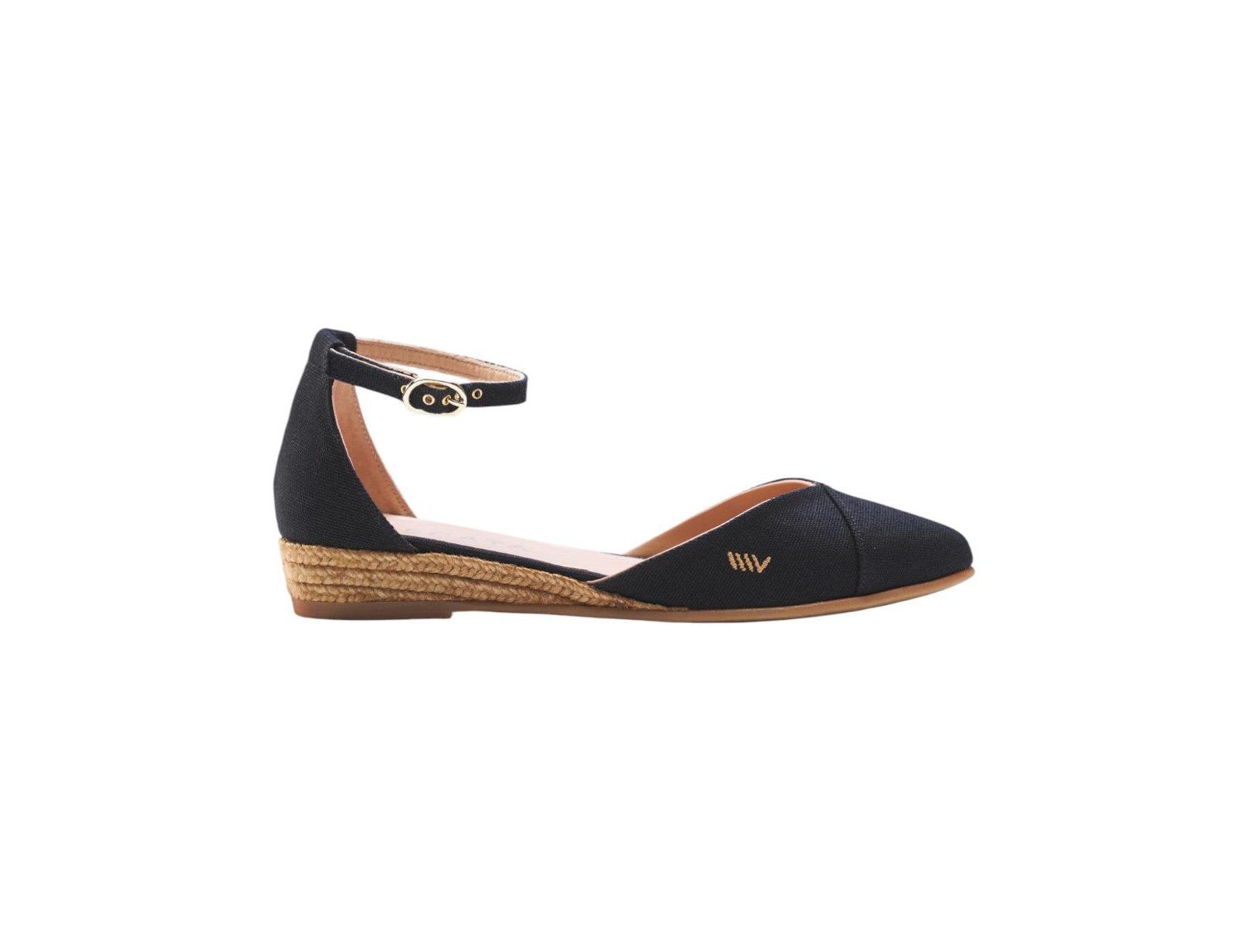 Women's Montroig Canvas Espadrille Flats Ankle Strap