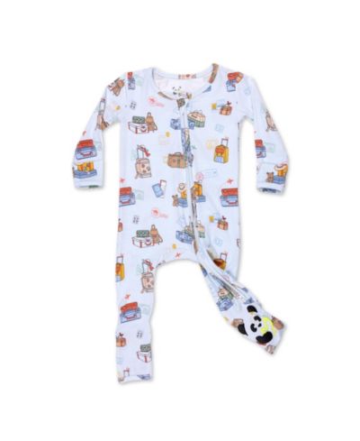 Bellabu Bear Baby Boys or Baby Girls Vintage Suitcases Convertible Footie