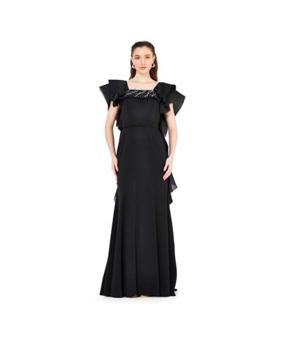 Женское вечернее платье AMRI Cascading Sleeves Gown