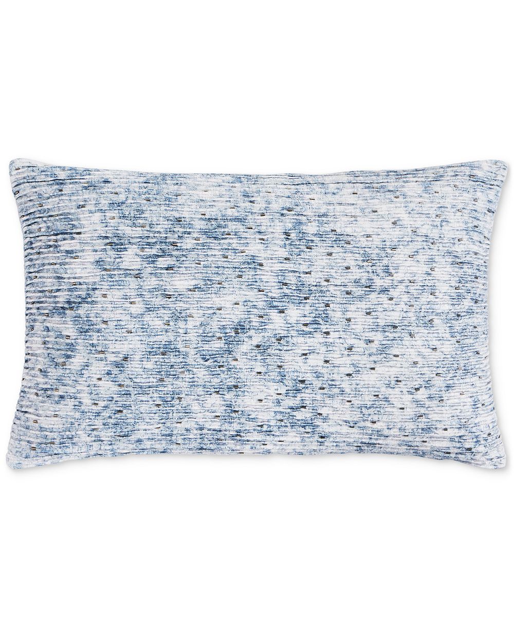 Hotel Collection Crystalline Micropleated Decorative Pillow, 14" x 22", Macy's Exclusive