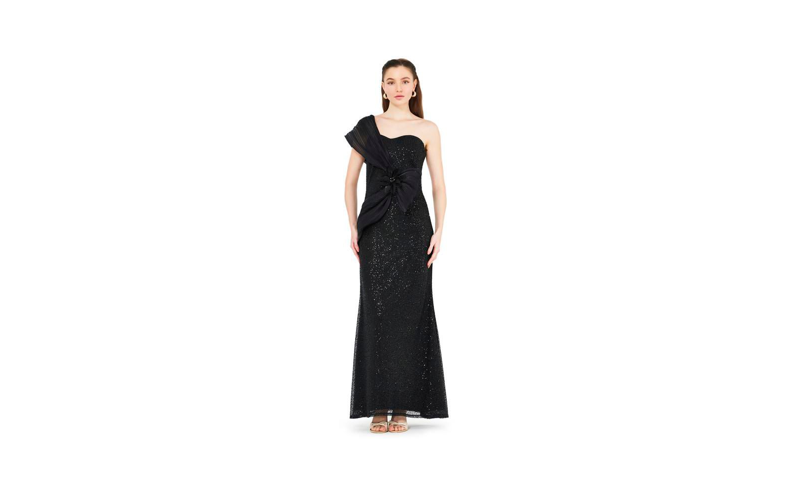 AMRI Embellished Sequined Jersey Gown