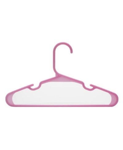 SereneLife 20 Pcs. Non-Slip Plastic Kids Hangers - Durable and Space-Saving Closet Organizers for Infants, Toddlers, and Kids' Clothing (Pink
