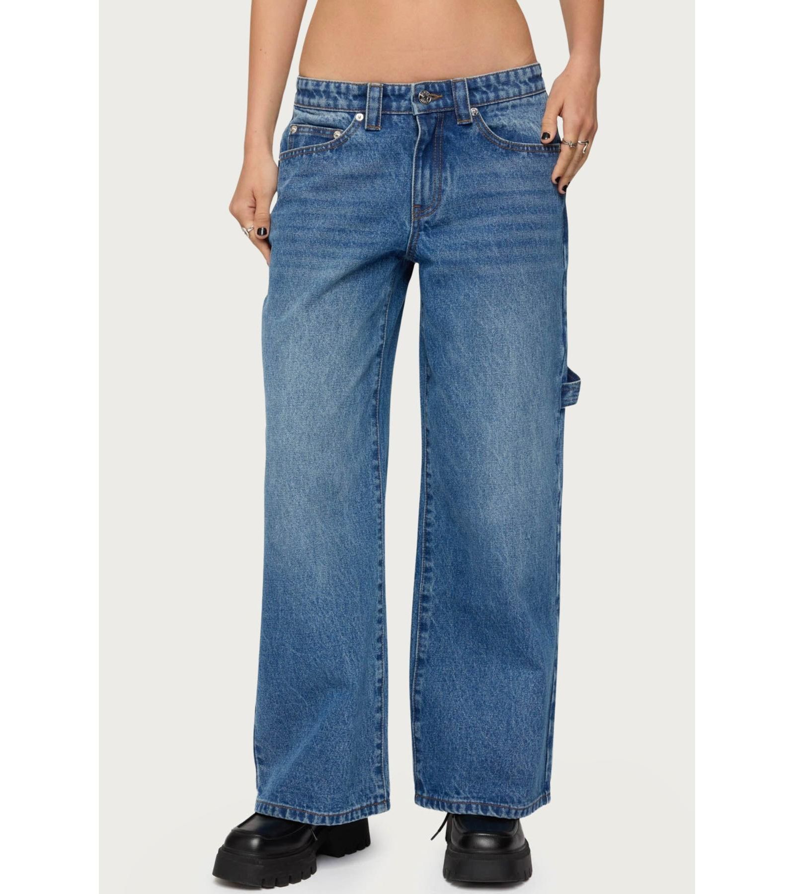Edikted Women's Carpenter Low Rise Jeans